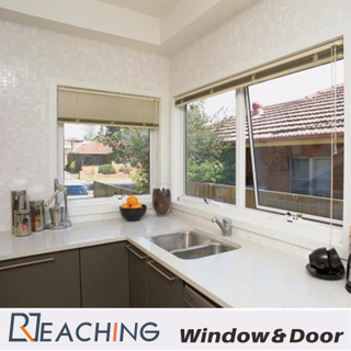 Toldo de aluminio Windows de la cocina con el vidrio doble hueco para la casa individual