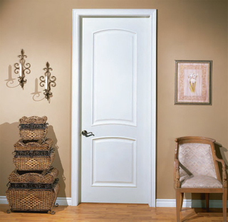 Puerta blanca de madera sólida del color antiruido y durable