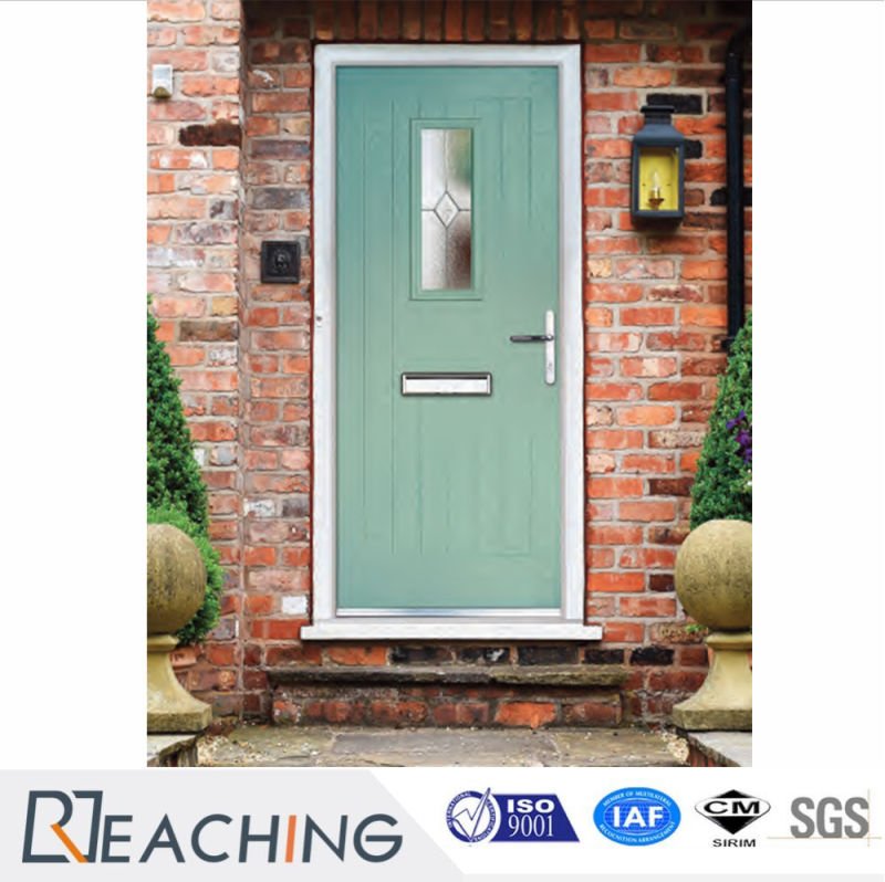 Puerta de madera compuesta del estilo americano con el orificio de poste