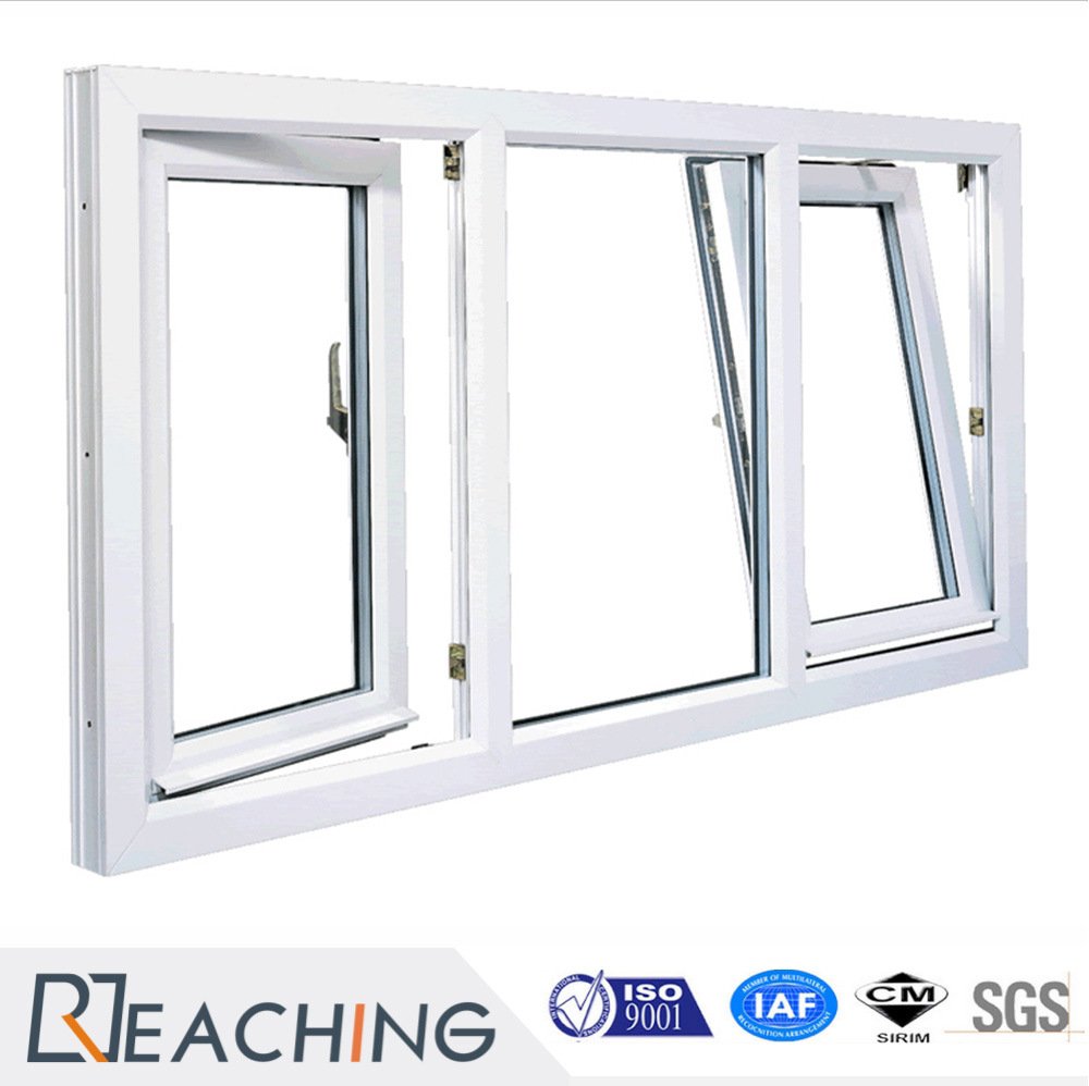 White Color UPVC Profile Tilt and Turn Window with Low - E Glass Pw025